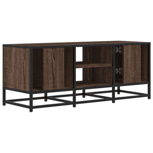 Móvel TV - Modulo de TV - Armário de TV 100x35x41cm derivados madeirametal carvalho castanho