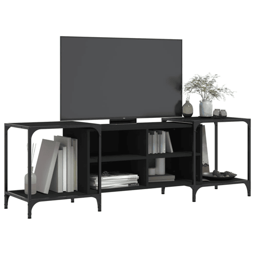 Móvel para TV - Móvel de TV - Armário de TV 153x37x50 cm derivados de madeira preto