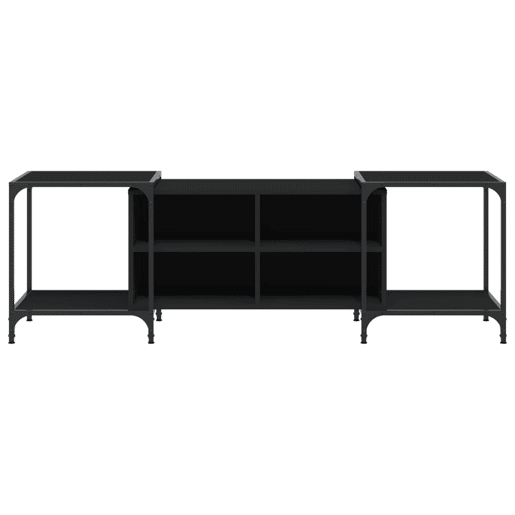 Móvel para TV - Móvel de TV - Armário de TV 153x37x50 cm derivados de madeira preto