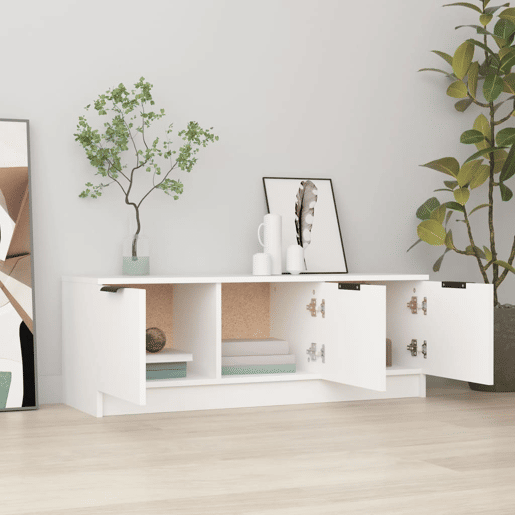 Móvel para TV - Móvel de TV - Armário de TV 102x35x36,5 cm derivados de madeira branco