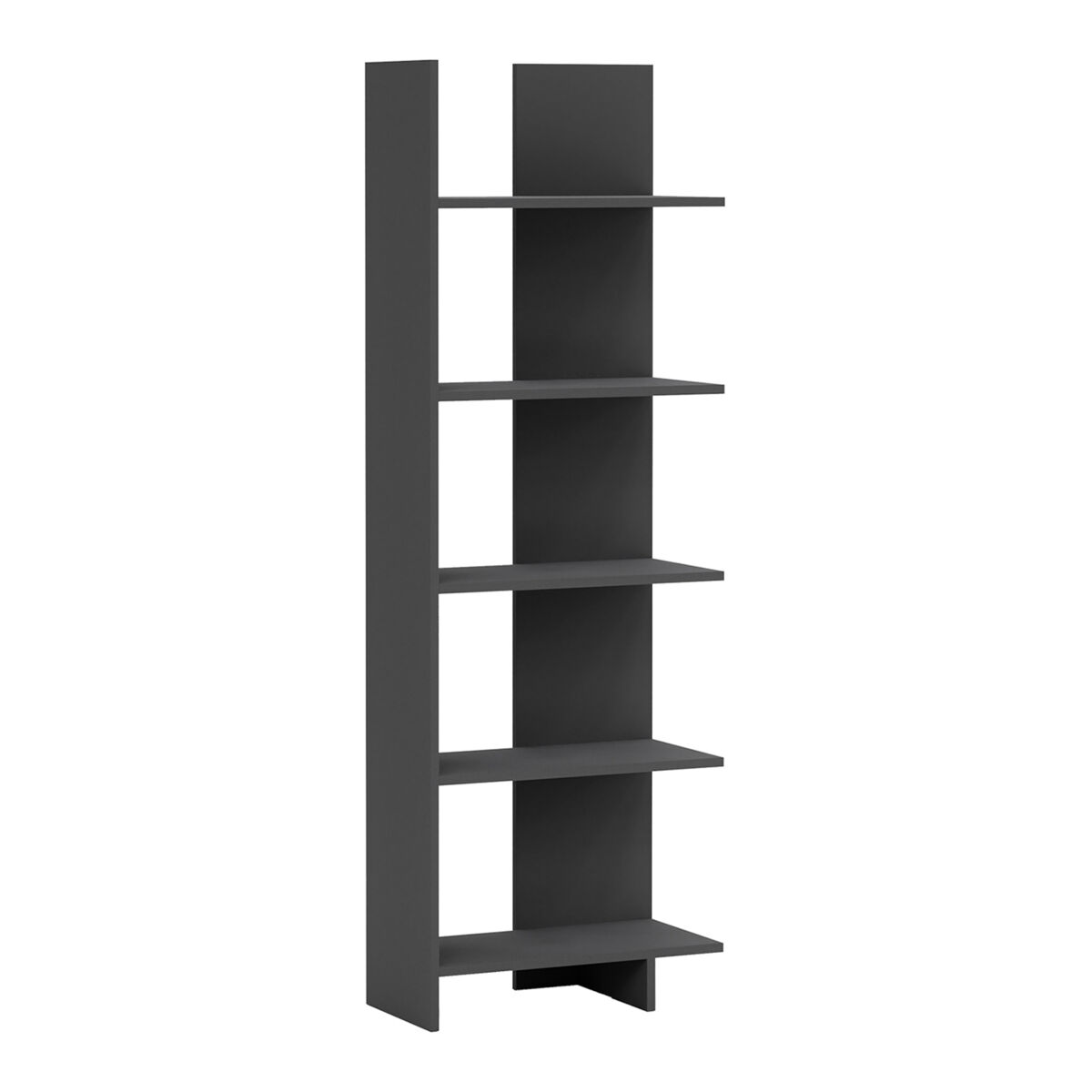 Librería vireftere 5 niveles 176x62x29 cm - gris [en.casa]