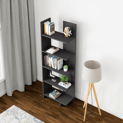 Estante Vireftere 176x62x29 cm Cinzento en.casa