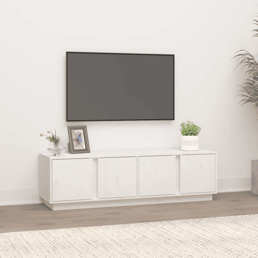 Móvel de TV - Modulo de TV - Armário de TV 140x40x40 cm madeira de pinho maciça branco