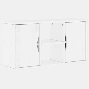 Armário para TV - Móvel TV 79x24x40 cm Madeira maciça de pinho Branco
