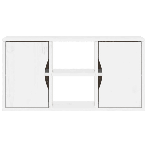 Armário para TV - Móvel TV 79x24x40 cm Madeira maciça de pinho Branco