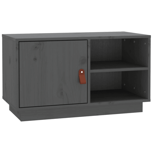 Móvel de TV - Modulo de TV - Armário de TV 70x34x40 cm madeira de pinho maciça cinzento