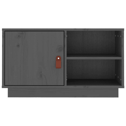Móvel de TV - Modulo de TV - Armário de TV 70x34x40 cm madeira de pinho maciça cinzento