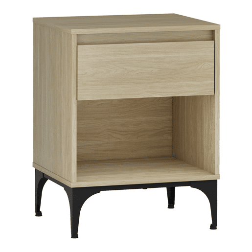 Mesa de apoio Kistiandi 62x46x40 cm aspeto carvalho, leve en.casa