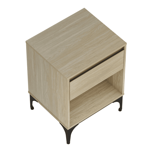 Mesa de apoio Kistiandi 62x46x40 cm aspeto carvalho, leve en.casa