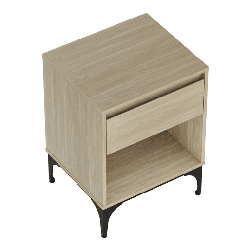 Mesa de apoio Kistiandi 62x46x40 cm aspeto carvalho, leve en.casa