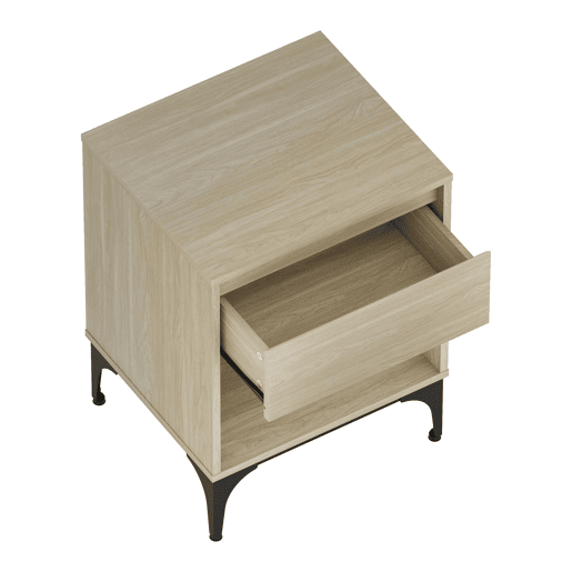 Mesa de apoio Kistiandi 62x46x40 cm aspeto carvalho, leve en.casa