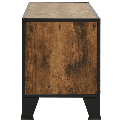 Móvel de TV - Modulo de TV - Armário de TV 105x36x47 cm metal e MDF castanho rústico
