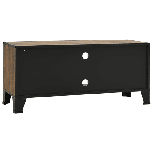 Móvel de TV - Modulo de TV - Armário de TV 105x36x47 cm metal e MDF castanho rústico
