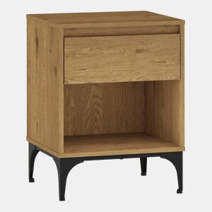 Mesa de apoio Kistiandi 62x46x40 cm aspeto carvalho, escuro en.casa
