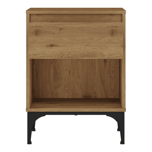 Mesa de apoio Kistiandi 62x46x40 cm aspeto carvalho, escuro en.casa