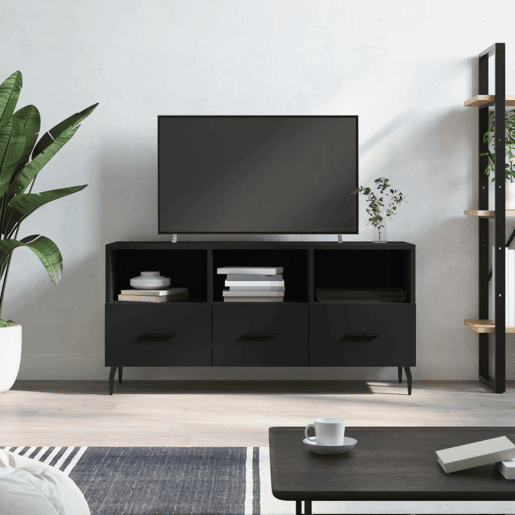 Móvel de TV - Modulo de TV - Armário de TV 102x36x50 cm derivados de madeira preto