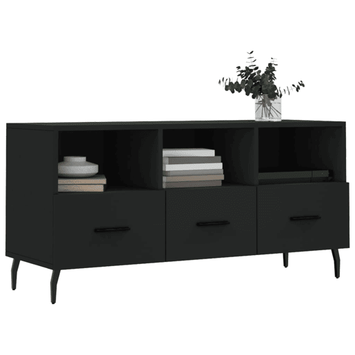 Móvel de TV - Modulo de TV - Armário de TV 102x36x50 cm derivados de madeira preto