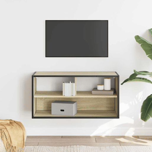 Móvel p TV, Armário de TV 80x31x39,5 cm deriv. madeirametal carvalho sonoma