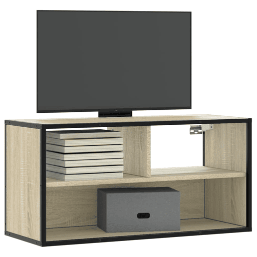 Móvel p TV, Armário de TV 80x31x39,5 cm deriv. madeirametal carvalho sonoma