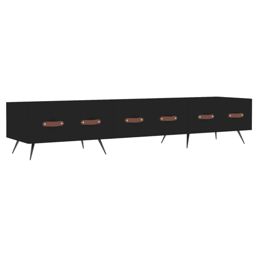 Móvel de TV - Modulo de TV - Armário de TV 150x36x30 cm derivados de madeira preto