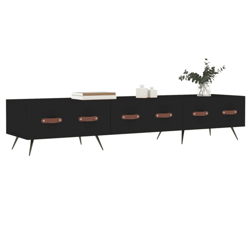 Móvel de TV - Modulo de TV - Armário de TV 150x36x30 cm derivados de madeira preto