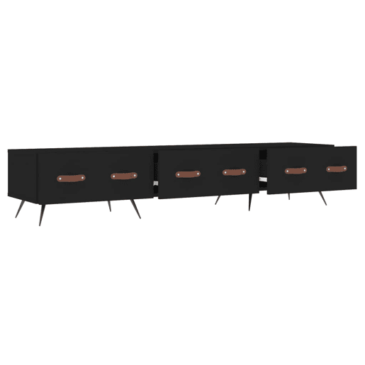 Móvel de TV - Modulo de TV - Armário de TV 150x36x30 cm derivados de madeira preto