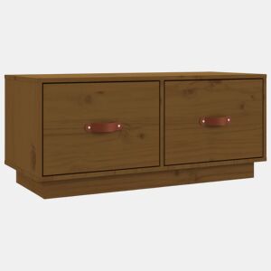 Móvel de TV - Modulo de TV - Armário de TV 80x34x35 cm madeira de pinho maciça castanho mel