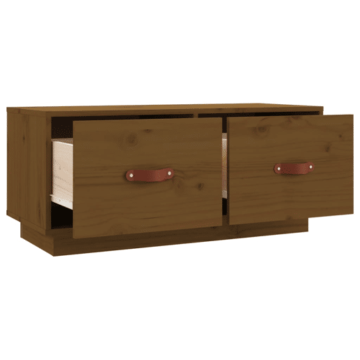Móvel de TV - Modulo de TV - Armário de TV 80x34x35 cm madeira de pinho maciça castanho mel