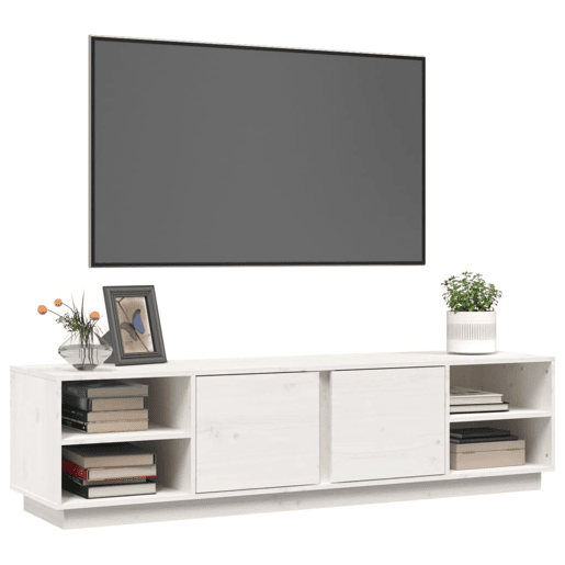 Móvel de TV - Modulo de TV - Armário de TV 156x40x40 cm madeira de pinho maciça branco