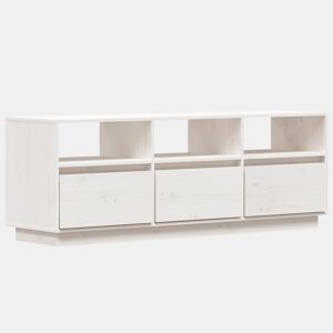 Móvel de TV - Modulo de TV - Armário de TV 140x37x50 cm madeira de pinho maciça branco