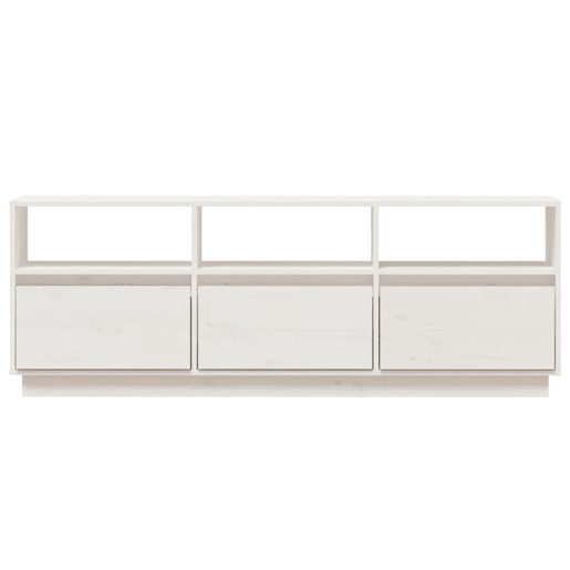 Móvel de TV - Modulo de TV - Armário de TV 140x37x50 cm madeira de pinho maciça branco