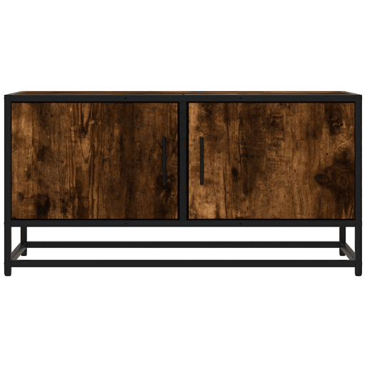 Móvel p TV, Armário de TV 80x34,5x40 cm deriv. madeirametal carvalho fumado