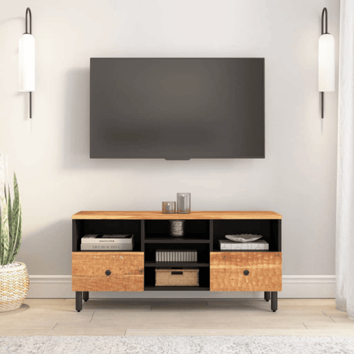 Móvel de TV - Modulo de TV - Armário de TV 100x33x46 cm madeira de acácia maciça