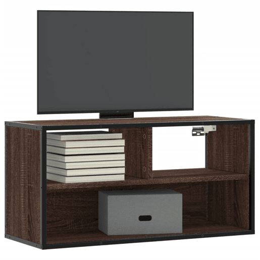 Móvel p TV, Armário de TV 80x31x39,5cm deriv. madeirametal carvalho castanho