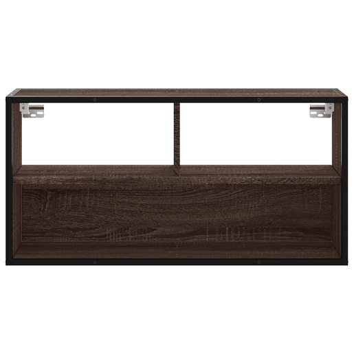 Móvel p TV, Armário de TV 80x31x39,5cm deriv. madeirametal carvalho castanho