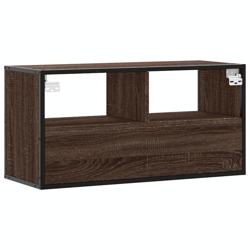 Móvel p TV, Armário de TV 80x31x39,5cm deriv. madeirametal carvalho castanho