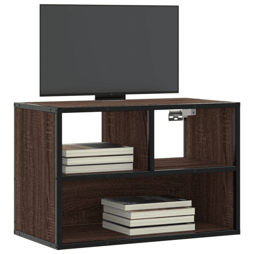 Móvel p TV, Armário de TV 60x31x39,5cm deriv. madeirametal carvalho castanho