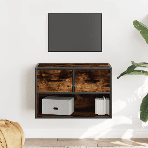 Móvel p TV, Armário de TV 60x31x39,5 cm deriv. madeirametal carvalho fumado Móvel p TV, Armário de TV 60x31x39,5 cm deriv. madeirametal carvalho fumado