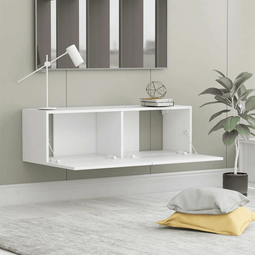 Móvel de TV - Modulo de TV - Armário de TV 100x30x30 cm derivados de madeira branco