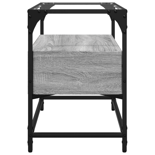 Móvel de TV - Modulo de TV - Armário de TV c tampo de vidro derivados madeira cinzento sonoma