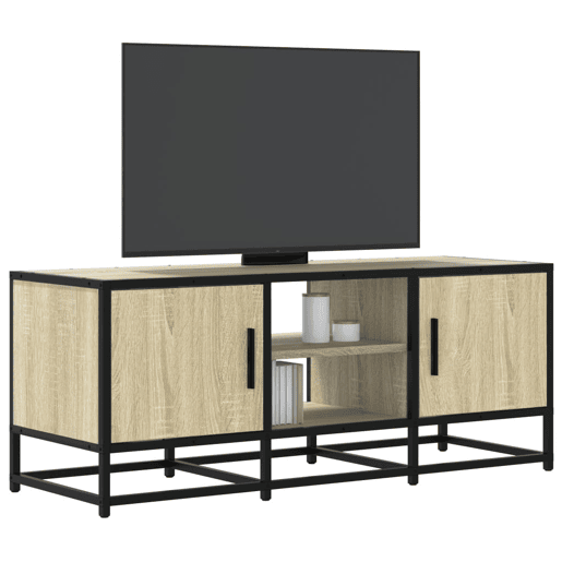 Móvel p TV, Armário de TV 100x35x41 cm deriv. madeirametal carvalho sonoma