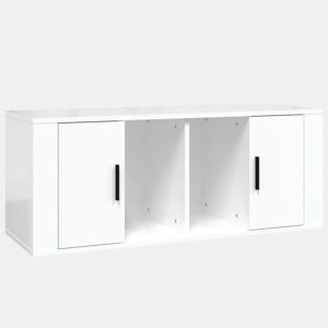 Móvel para TV - Móvel de TV - Armário de TV 100x35x40 cm madeira processada branco brilhante