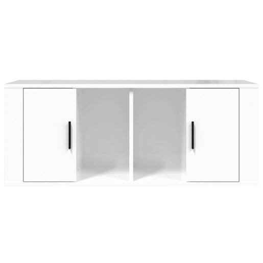 Móvel para TV - Móvel de TV - Armário de TV 100x35x40 cm madeira processada branco brilhante