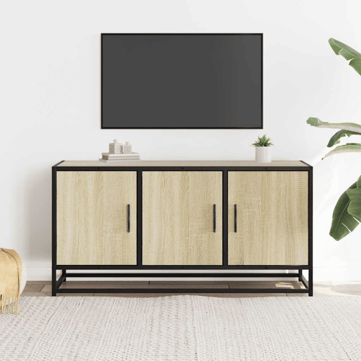 Móvel de TV - Modulo de TV - Armário de TV 100x35x50cm derivados madeirametal carvalho sonoma