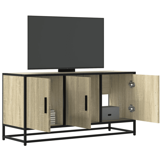 Móvel de TV - Modulo de TV - Armário de TV 100x35x50cm derivados madeirametal carvalho sonoma
