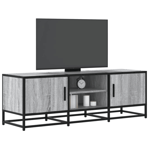 Móvel p TV, Armário de TV 120x35x41cm derivados madeirametal cinzento sonoma