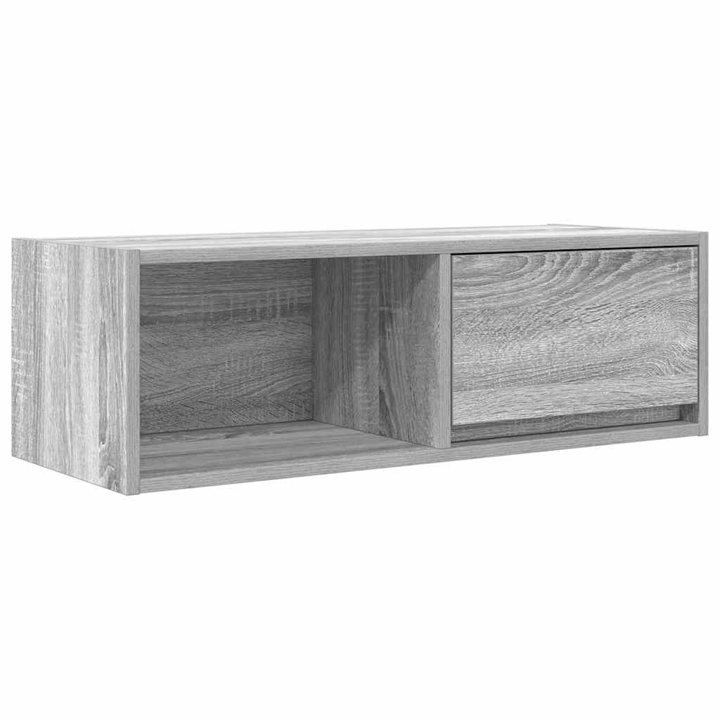 mueble tv - mesa de tv madera de ingenieria gris sonoma 80x31x255 cm