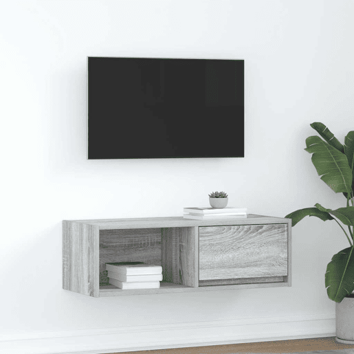 Móvel de TV - Modulo de TV - Armário de TV 80x31x25,5 cm derivados de madeira sonoma cinzento