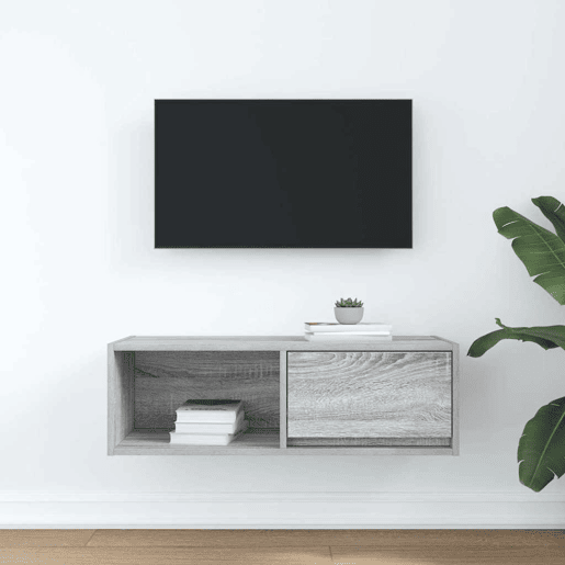 Móvel de TV - Modulo de TV - Armário de TV 80x31x25,5 cm derivados de madeira sonoma cinzento