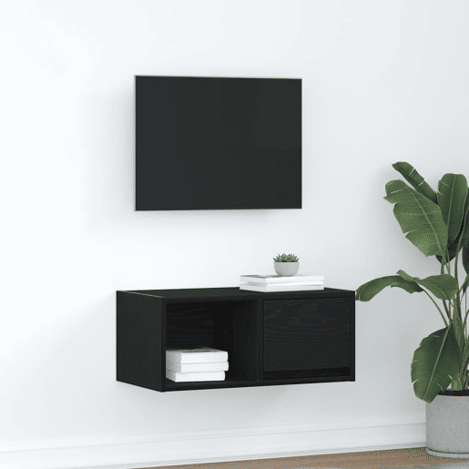 Móvel de TV - Modulo de TV - Armário de TV 60x31x25,5 cm derivados de madeira carvalho preto